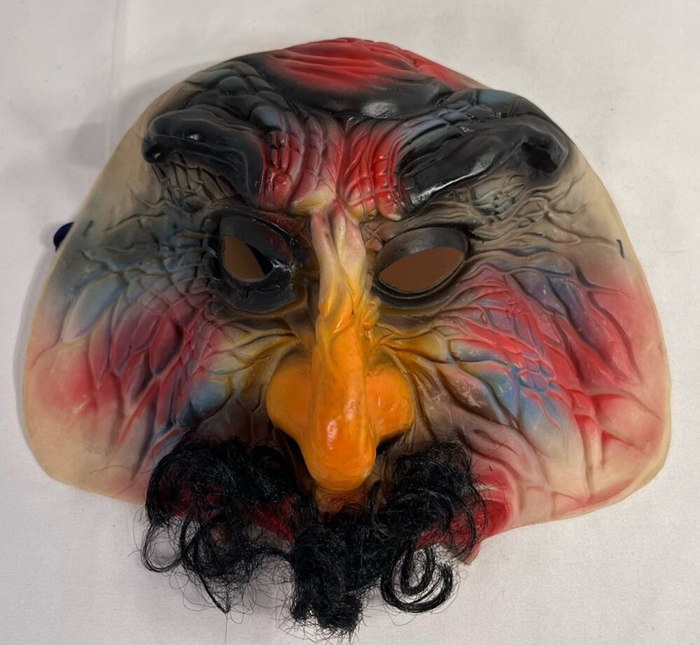 Vintage Fun World Monster Mask Beak Nose Mustache Halloween Item 9217 Taiwan